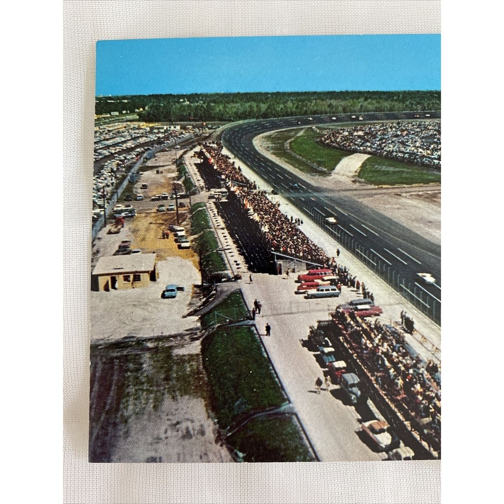 Daytona International Speedway Vintage Postcard RPPC Daytona Beach FL Unposted - Picture 2 of 8